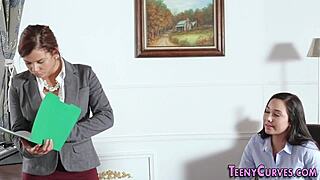 lesbian babes with big asses dive into steamy rimming action