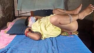 Indian desi stepsis sneaks in for raw bathroom sex with bro