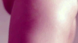 This Indo babe with super juicy ass tries on shiny new satin lingerie while rubbing one out slow