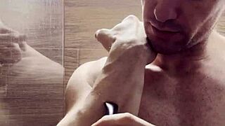 i trim my sweaty hairy armpits chest arms after gym shave smooth for photoshoot next week bts