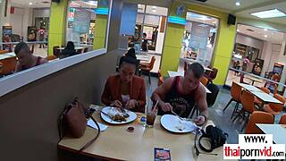 Holy fuck, huge white cock slams busty amateur Thai teen girlfriend Polly hard!