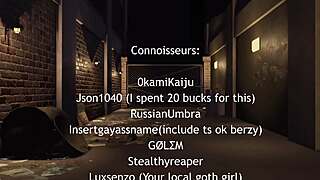 Rough creampie sex game in dark alleyway close up cartoon style action