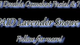 🤯 white lipstick milf takes insane double cumshot facial and throatpie deepthroat blast!