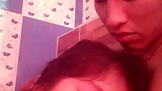 Estelita sucks that thick monster cock deep in her nerdy latina mouth until cumshot