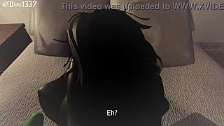 Rough creampie sex game in dark alleyway close up cartoon style action