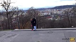 angry boyfriend spies his slutty redhead gf fingering and fucking a stranger for cash