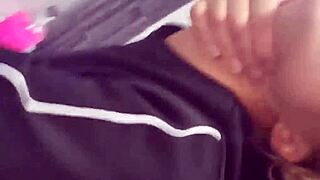 risky public toilet romp as horny couple deepthroats and fucks to sloppy creampie finish