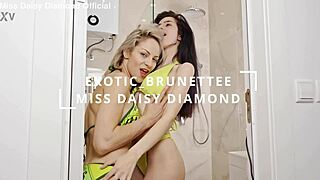 Lesbians Finger Wet Pussies in Steamy Shower