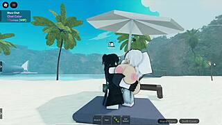 i spot this roblox wife cheating hard on the beach while hubby's clueless nearby