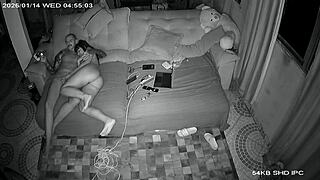 Wife Gropes Friend's Cock Till Hard Then Fucks Bare in House