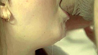 super close blowjob ends with cum flooding mouth