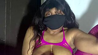 Ready to watch this ebony babe finger her wet pussy close up?