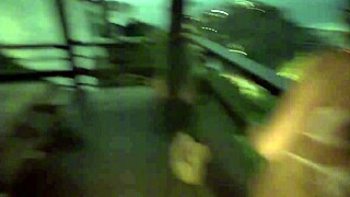 Bold Brazilian Latina Nerd Teen Spreads Legs on Balcony for Wild Fuck