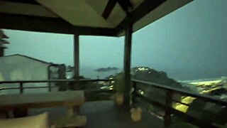 Bold Brazilian Latina Nerd Teen Spreads Legs on Balcony for Wild Fuck