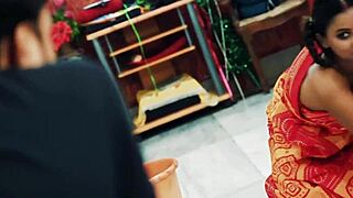 Beautiful 18-year-old Indian maid seduces her owner, her young body quivering with lust during their intense passionate fuck