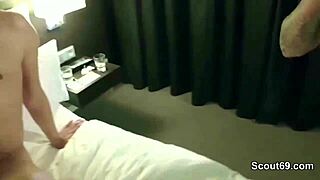 Geiler Bock Fucks Two Petite Redhead Teens In Hotel Lingerie!