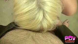 Blonde Charlize Danay Tempts With Lingerie-Clad POV Blowjob