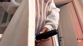 damn kristina that juicy brunette ass fingering and anal play looks so hot