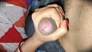 Stepmom's First Handjob on Monster Cock in Dorm as I Hold Back Cum Explosion