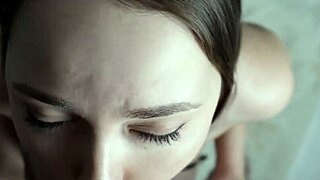 quick blowjob for stepbro while girlfriend showers nearby