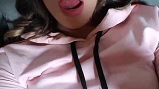 Blonde Twerks Wild on Giant Dildo Dripping Wet Pussy