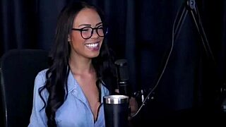 Nerdy Blonde Alice Vasconcelos Begs for BDSM Group Humiliation in Sheer Red Lingerie Interview