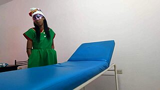 waiting in goblin costume at massage parlor for boyfriend sex ride