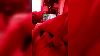 Petite emo Colombian teen rides cock quietly with visitors around