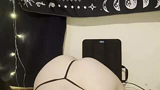 bend over goth teen fattass arches for daddy's hungry gaze