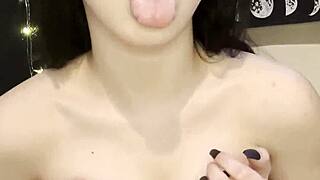 bend over goth teen fattass arches for daddy's hungry gaze