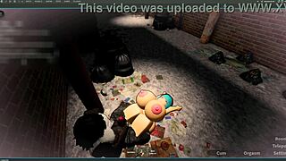 engaño a mi novio con negro en callejón me viola y llena pechos de semen espeso