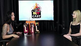 brazilian tattooed teen vivian loola teases in see-through red during bdsm interview