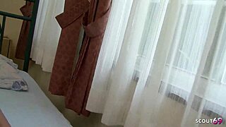 skinny japanese girlfriend's tight hairy pussy takes rough cum facial from boyfriend