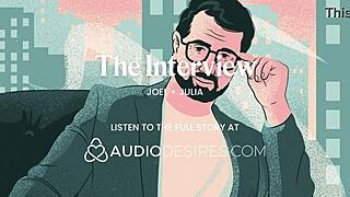 rubbing her tits in interview she cums hard then begs for my dick so i fuck her