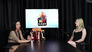 brazilian tattooed teen vivian loola teases in see-through red during bdsm interview