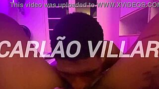 young brazilian cums hard tongue deep in wet pussy