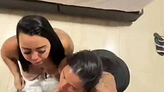 Two Chubby Brazilian BBW Wives with Big Clits Deepthroat Huge Cock Face Fucking for Cuckold Hubby