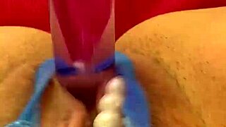 Wife Shoves Dildo Deep in Wet Pussy Dripping Cum Pearls