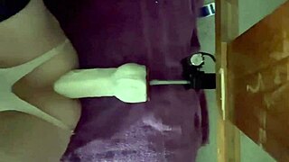 she slides that anal fucking machine right in, pounding her deep while she moans for more