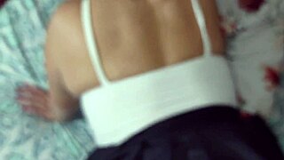 hot milf catches nephew stroking and bends over to help his cock