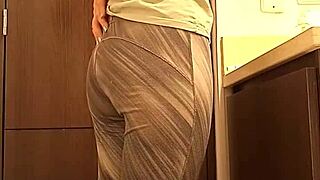 hidden cam catches my sexy latina roommate's upskirt tits in bathroom 📹🔥