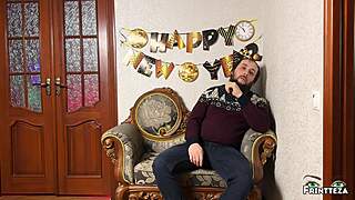 Horny MILF Gets Creampie at New Year Party