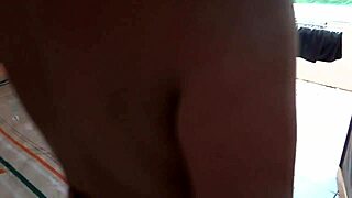 Stepson watches stepmom masturbate on beach then creampies hairy pussy