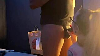 Gracie Deepthroats Gamer Boyfriend's Monster Cock Slutty Interracial Suck Fest