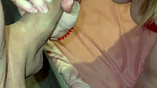 Stepmom's mouth stuffed then pounded hard in bed