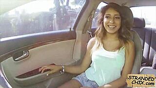 spying on hot hitchhiker teen getting pounded hard for the ride