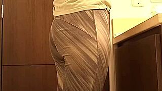 hidden cam catches my sexy latina roommate's upskirt tits in bathroom 📹🔥