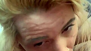 Topless street hooker deepthroats bareback till massive facial cumshot blasts her face!