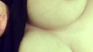 Emo Goth's Big Natural Tits Nipples Get Intense Play