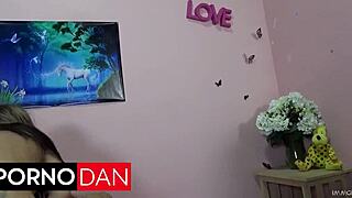 Hollys Tight Pussy Grips Dans Cock While Amy Rims Ass